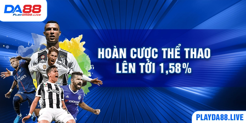 Hoàn cược thể thao lên tới 1,58%